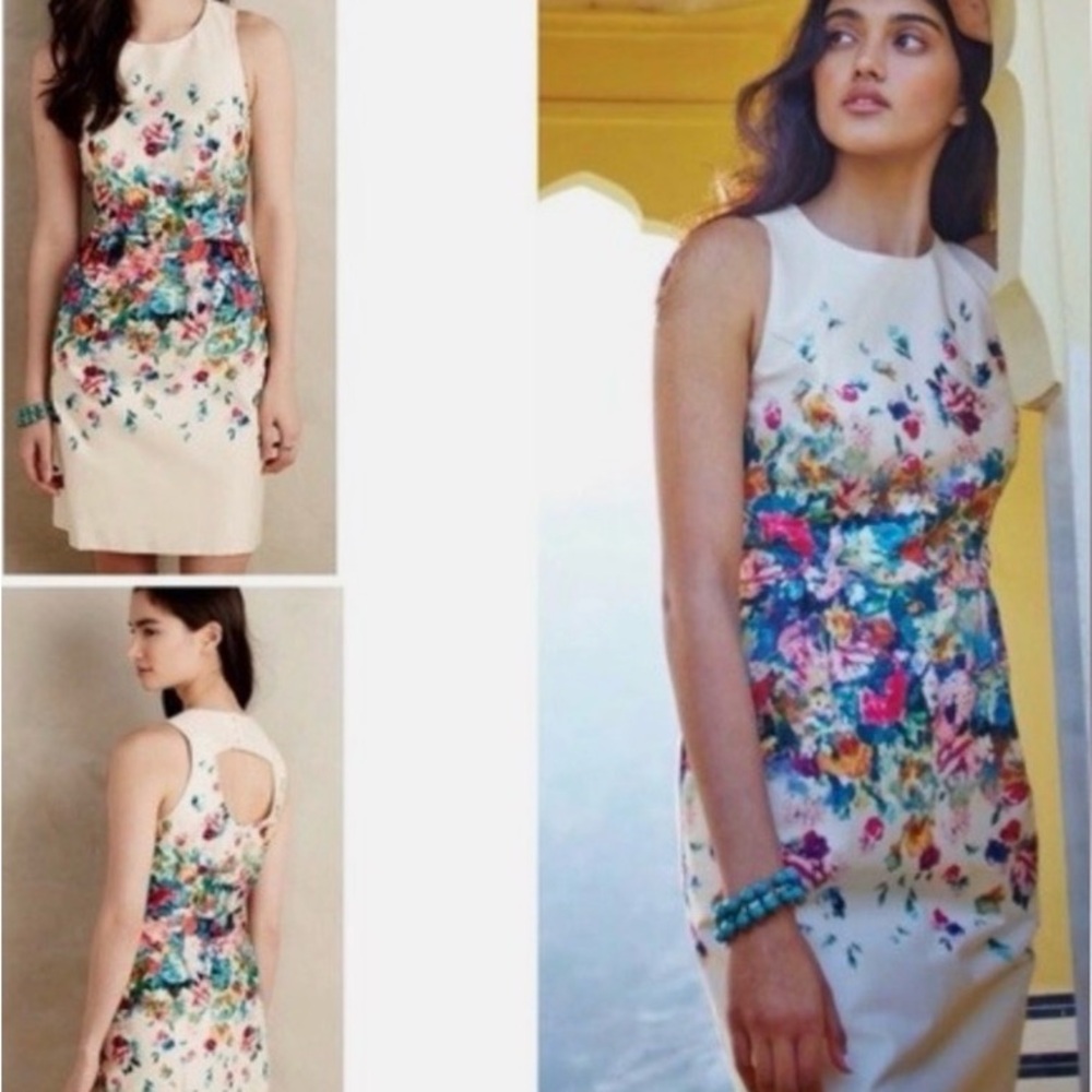 Maeve by Anthropologie Multicolor Floral Mini Dress